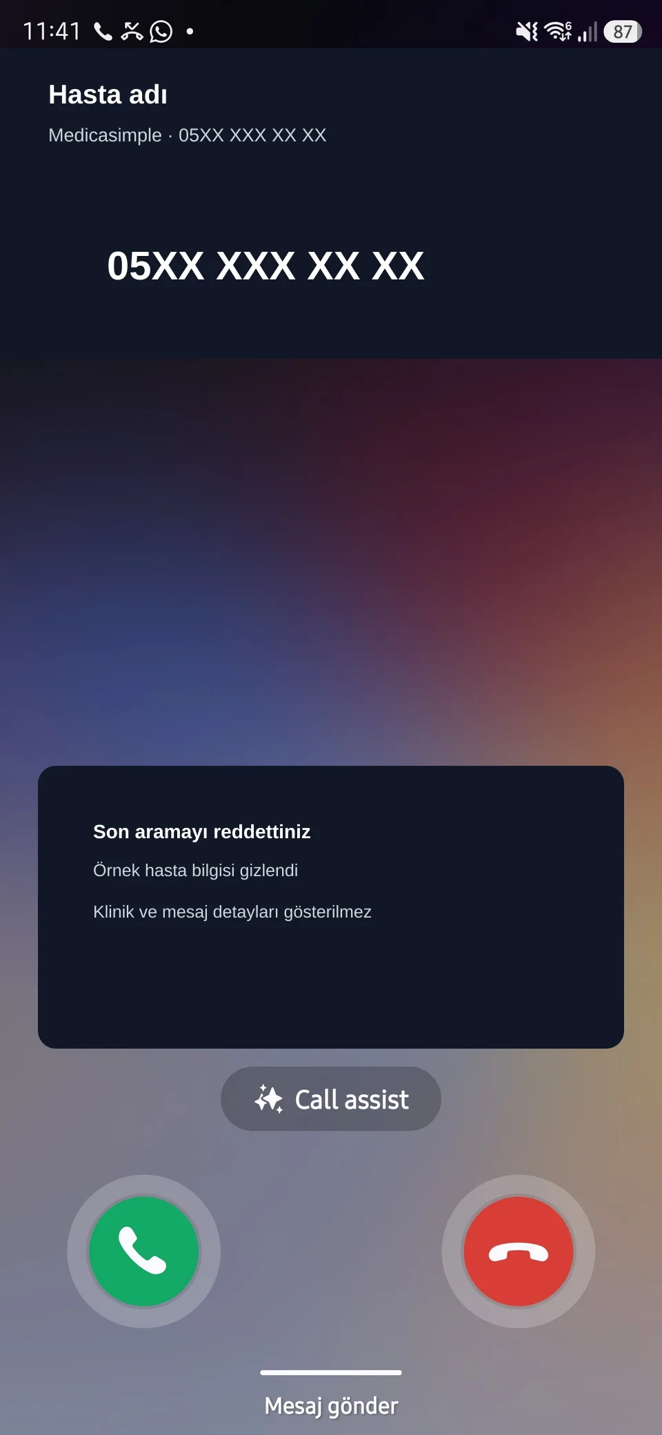 Medicasimple Arayan Kimliği iPhone ve Android ekranları.