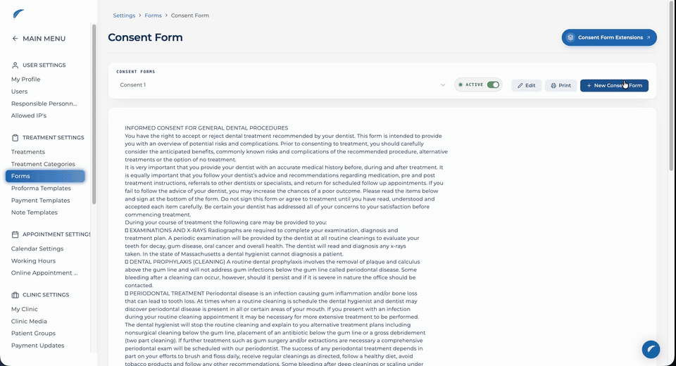 Praxislogo in ein Einwilligungs- oder Datenschutzformular von Medicasimple einfügen